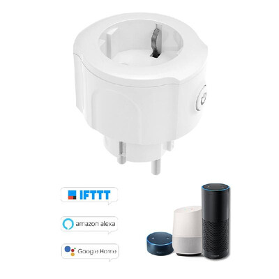 

Wifi Smart Socket Plug EU Type-E with Big OnOff Switch Button Smart Alexa Outlet Support APP Remote Control Timing Function Voice