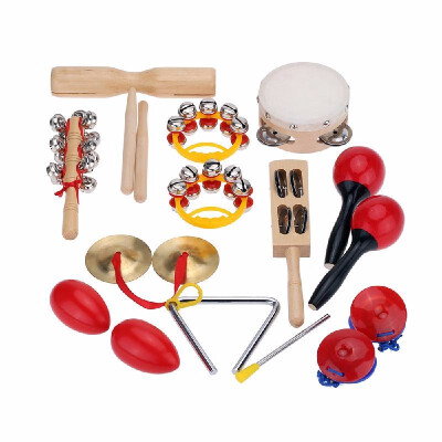 

Percussion Set Kids Children Toddlers Music Instruments Toys Band Rhythm Kit with Case