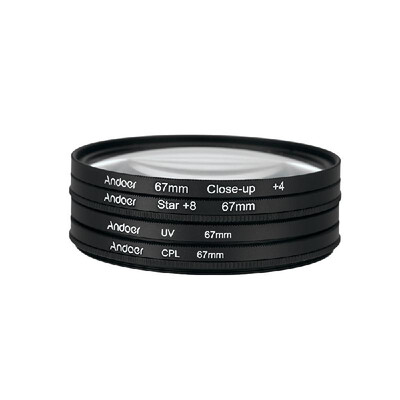 

49mm 52mm 55mm 58mm 62mm 67mm 72mm 77mm Filter Kit UV CPL Close Up 4 Star 8 Point for Nikon Canon DSLR Cameras PJ50