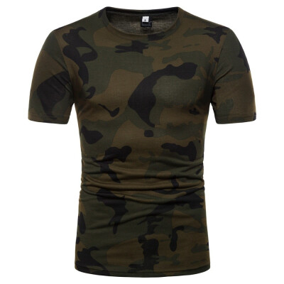 

Mens Fashion Short-sleeved Camouflage T-shirts In Summer 2018