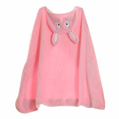 

Kids Hooded Blanket Shawl Warm Flannel Catoon Stroller Car Sofa Bedding Blanket Robe Cape Cloak Boy Girl Purple