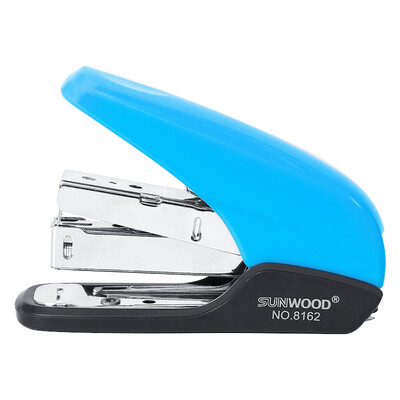 

Sanmu SUNWOOD labor-saving small stapler mini stapler 16 pages for 10 staple blue 8162