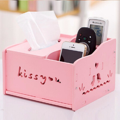 

Cntomlv multi-purpose tissue box European home living room remote control storage box