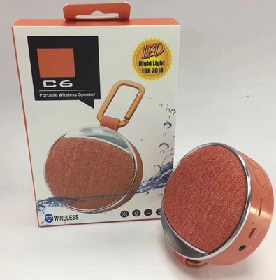 

WH C6 Wireless Portable Bluetooth Speaker Waterproof Mini Stereo LED Night Light Speaker with Hook Support TF Card for xiaomi