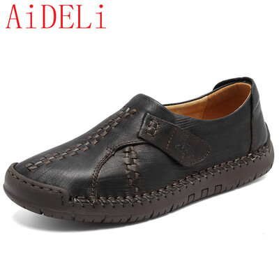 

AiDELi New mens leather shoes mens shoes youth England black casual soft bottom