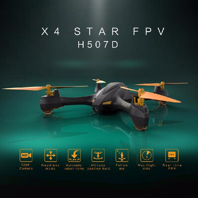 

Hubsan H507D X4 STAR 720P Camera 58G FPV Drone Altitude Hold Follow Me Mode GPS RC Quadcopter RTF