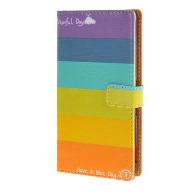 

MOONCASE Sony Xperia М4 чехол Радуга Кошелек Pattern Кожа Флип Кронштейн Слот для карты обложка чехол A 05