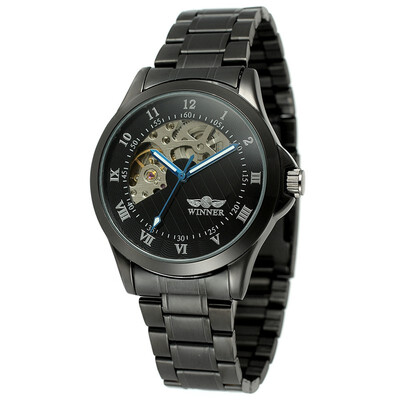 

Winner skeleton mechanical watch black w200