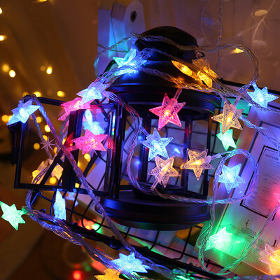 

Gong Xun LED Star Light Lantern Flash Light String Light Starry Girl Heart Room Bedroom Room Romantic Setting Table White Dormitory Decoration Star Color 3 Meter 20 Light - Battery