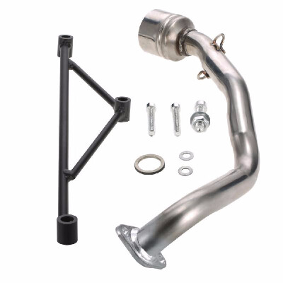 

Scooter Exhaust Pipe Muffler Header with Mounting Bracket Set for GY6 125CC Engine