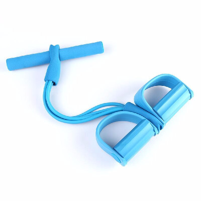 

4 Tube Fitness Resistance Bands Elastic Sit-up Pull Rope Pedal Exerciser Bodybuilding for Abdomen Waist Arm Leg Stretching