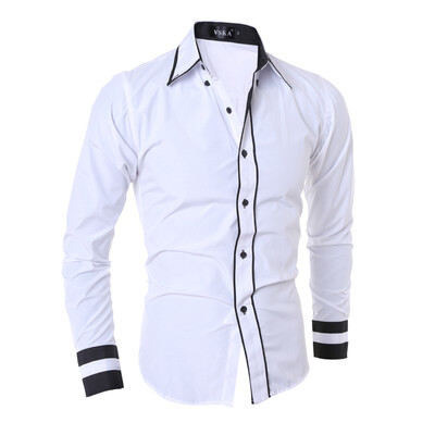 

Mens Luxury Casual Dress Shirts Mens Unique Slim Fit Long Sleeve Turn-Down Collar Business Dress Shirt
