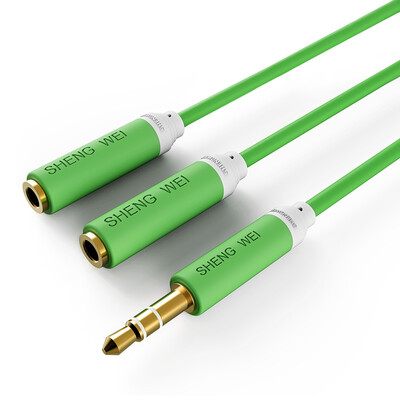 

Wins (shengwei) AC-3003F 3.5mm stereo one sub-two audio line couple line 30CM AUX one two audio adapter 1 minute 2 headphone extension cable