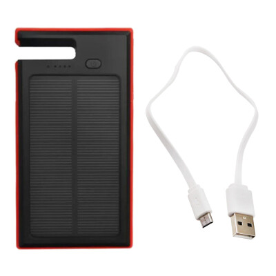 

12000mAh Dual USB Solar Power Bank LED Battery Charger For Cell Phone Pad Red