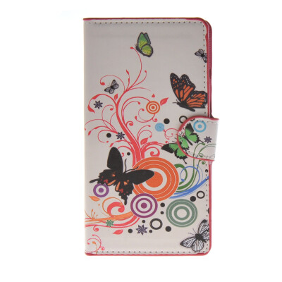 

MOONCASE Butterfly style Leather Side Flip Wallet Card Slot Stand Pouch Case Cover for Samsung Galaxy A7