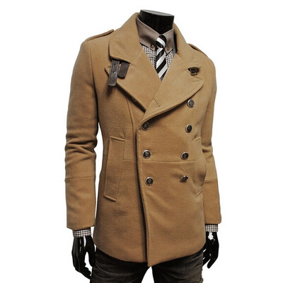 

Zogaa New Autumn And Winter Men's Woolen Overcoat Double-breasted Fashion