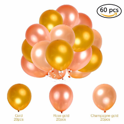 

Esonmus 60pcs Latex Balloons 12 Inch Thicken Ballon 12" Solid Color Balloon 3 Assorted Colors with Balloon Ribbon