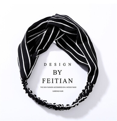 

Fashion Plaid Knot Headband Turban Elastic Hairband Head Wrap Hair Accessories for Women Girls Striped Headwear Accessories