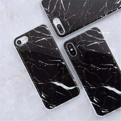 

iphone 6 6s 8 678 plus X 5s 5 SE Case Granite Scrub Marble Stone Painted Silicone Phone Case