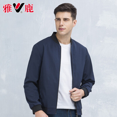 

Yalu jacket male 2018 autumn new mens thin section collar collar business casual clothes mens clothing 18582002 Navy 175