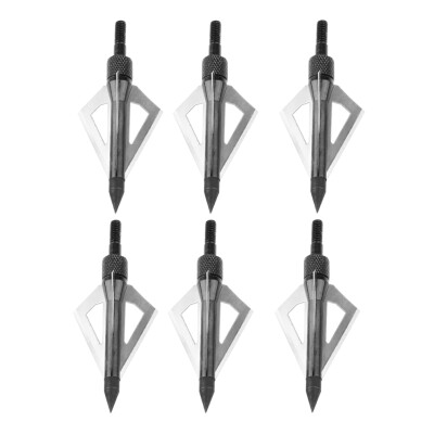 

New 6pcs Hunting Arrow Broadheads 100Grain 3 blade For Crossbow and Compound