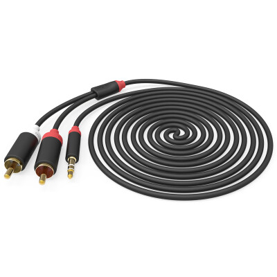

Wins shengwei ARC-1030A 35mm one two audio cable 3 meters Athens black 35 turn double lotus 2RCA audio computer speaker line amplifier audio line
