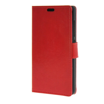 

MOONCASE Simple style Leather Card Slot Wallet Bracket Back чехол для Nokia Lumia 540 N540 Red01