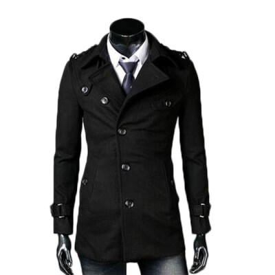 

Zogaa New Mens Wool Coat Slim Fashion