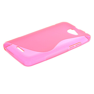 

MOONCASE -Line Soft Flexible Silicone Gel TPU Skin Shell Back Case Cover for HTC Desire 516 D516W Hot pink