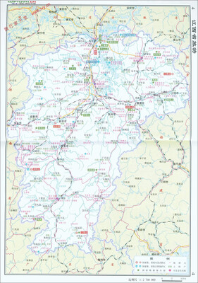 

中国分省系列挂图：江西省地图（竖版盒装 1:570 000）