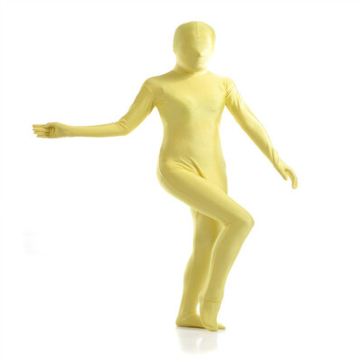 

24 HRS Shipped Out Womens Full Bodysuit Spandex Lycra Zentai Suit Yellow Second Skin Tights Suit Womens Pure Color Dancewear