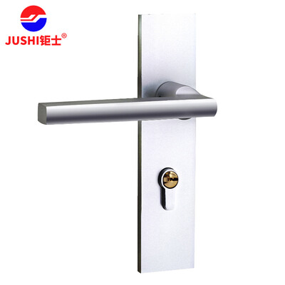 

Gentleman jushi American white space aluminum mute interior bedroom door lock bathroom solid wood door handle J301-8