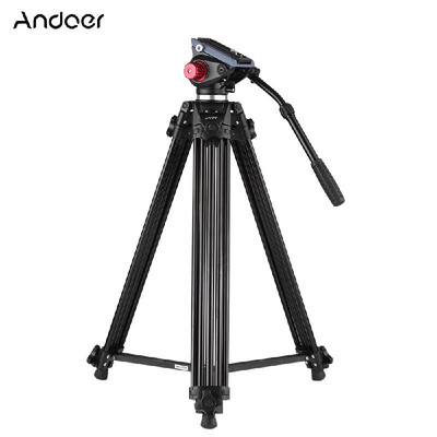 

Aluminum Alloy Camera Video Tripod Panorama Fluid Hydraulic Head Ballhead for Canon Nikon DSLR Recorder DV Max Height 67 Inches M