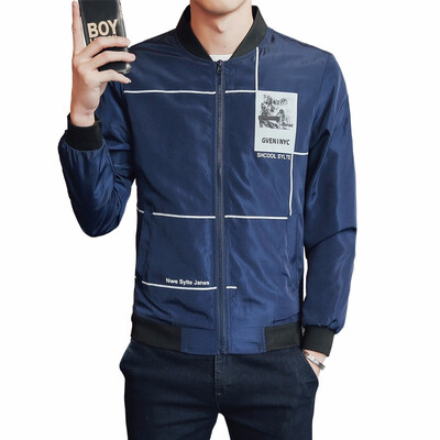

6 Color Mens Casual Jacket Outdoor Sportswear Windbreaker Lightweight Bomber Jackets Plus Size XS-4XL