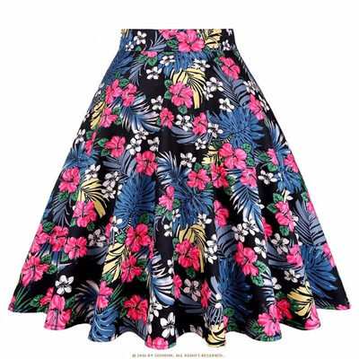 

Design Floral Skirt Women High Waist Plus Size Summer Skirts