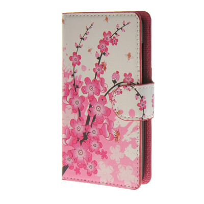 

MOONCASE Plum flower style Leather Wallet Flip Card Slot Stand Pouch чехол для Microsoft Lumia 430 A06