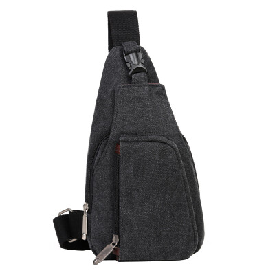 

Vancouver (F4Y) Men's Corset JS1209 Multi-function outdoor leisure shoulder Messenger bag men and women canvas backpack tide wizard black