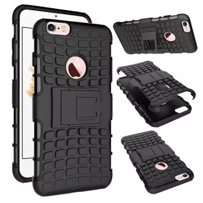 

For Apple Iphone 6S Case 4.7inch High Quality Hybrid Kickstand Rugged Rubber Armor Hard PC+TPU 2 In 1 Stand Function Cover Cases