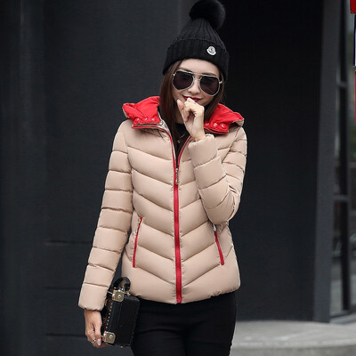 

2018 Winter coat cotton womens short down cotton pad large size slim coat small cotton jacket