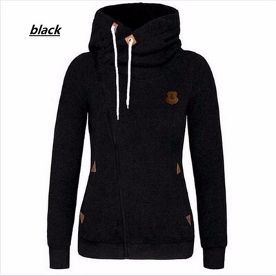 

Womens new fashion hooded long-sleeved sweater coat casual zipper shirt