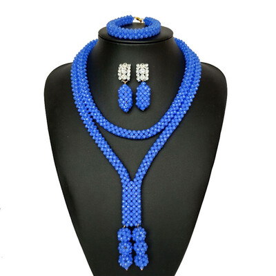 

Stunning 10 Rows Red Bridal Crystal Beads Necklace African Wedding Jewelry Sets for Women Nigerian Jewelry Set free shipping