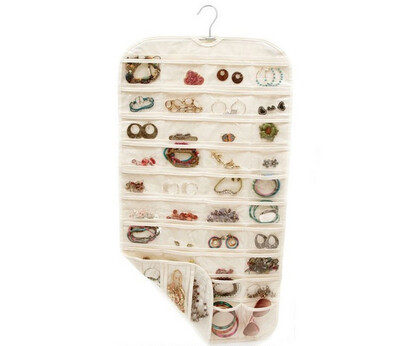 

YINUO Hot Sale 80 Pockets Door Wall Hanging Jewelry Storage Bag Double Planing Cosmetic Sundries Non-wowen Fabrics Organizer Bag