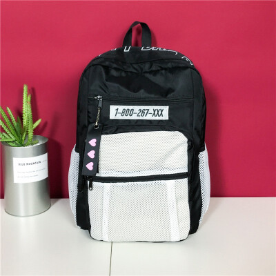 

New Fashion Campus Fashionable Backpack Bag for Teenage Girls Women Large Capacity Personality Shoulder Bag Travel Mochila