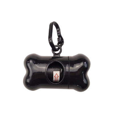 

Cute Pet Dog Poop Holder Rubbish Bags Case Bone Shape Garbage Dispenser Box Clean-up Bag Carrier Case with 15pcs Waste Bags