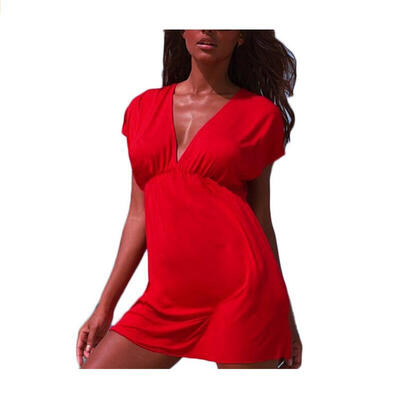 

Buenos Ninos Womens Ice Silk Batwing Sleeve Beach Dress