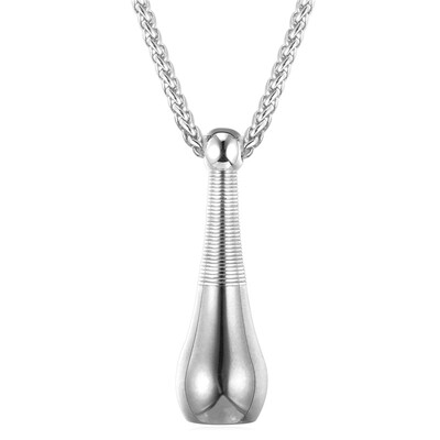 

U7 Lady Perfume Bottle Pendant Necklace Women Fashion Jewelry Gold Plated Stainless Steel Bottle Shape Necklace Wholesale