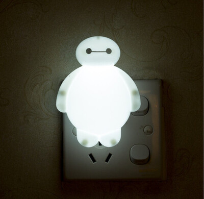 

Creative plug-in big white night light stall LED cartoon switch induction night light