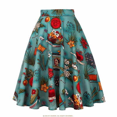 

Design Floral Skirt Women High Waist Plus Size Summer Skirts