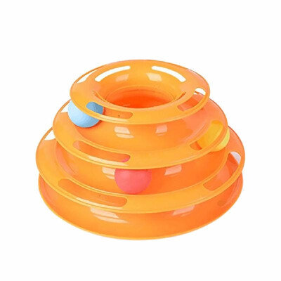 

Funny Kitten Toy Three-Layer Decompression Ball Intelligence Training Cat Toy Interesting Triple Play Disc for Pet