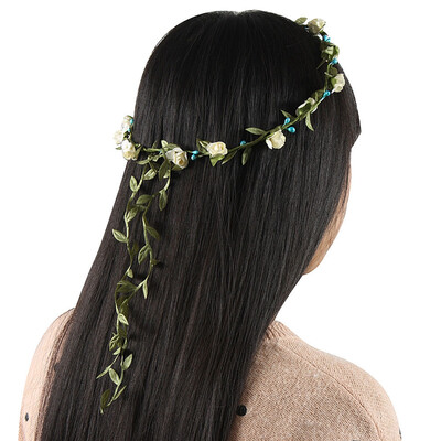 

Garland Boho Style Mix Color Floral Flower Wedding Hairband HeadBand Girls